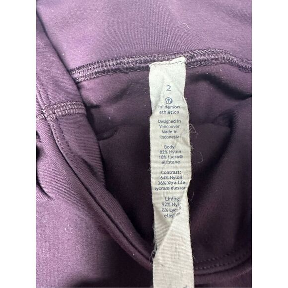 Lululemon Hot like Agni High Waisted Leggings Pants Magenta Size 2 - Picture 9 of 10